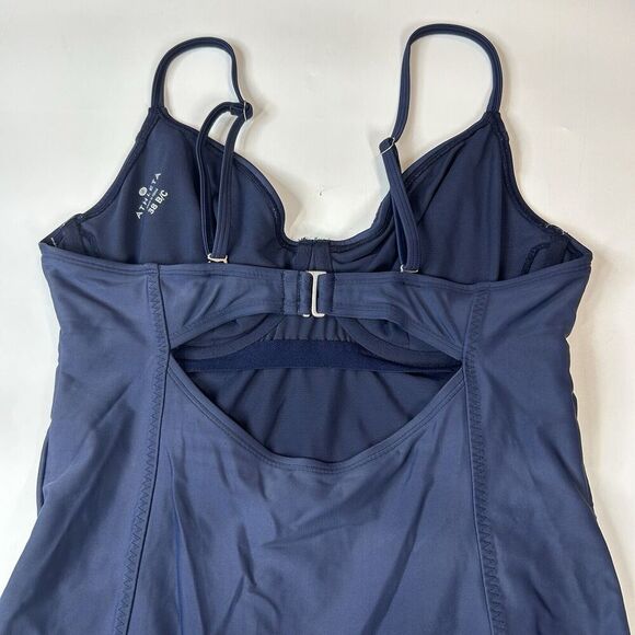 Athleta One Piece Swimsuit Womens 38 B/C Underwire Navy Blue Swimwear Modest - Picture 6 of 6